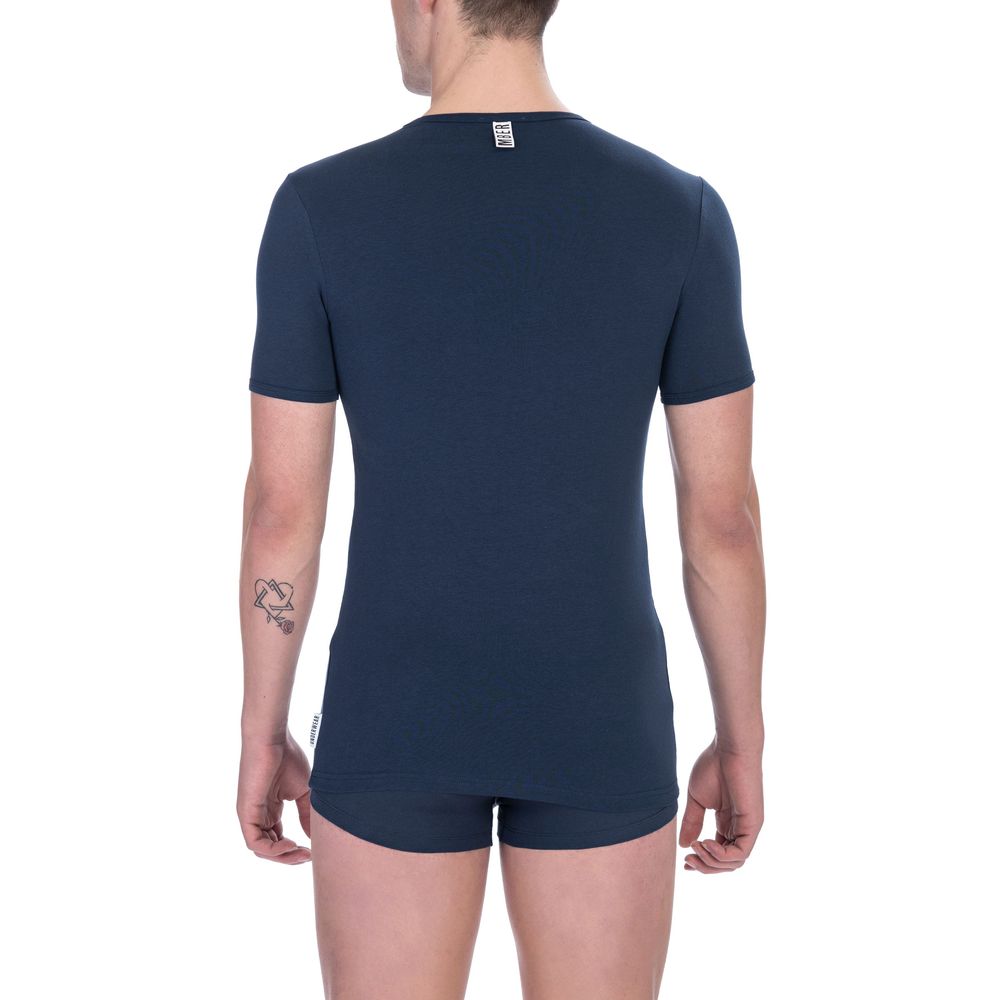 Blue Cotton Men's T-Shirt Twin Pack