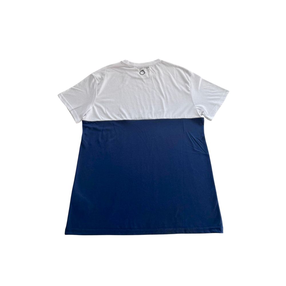 Blue Polyester Men T-Shirt