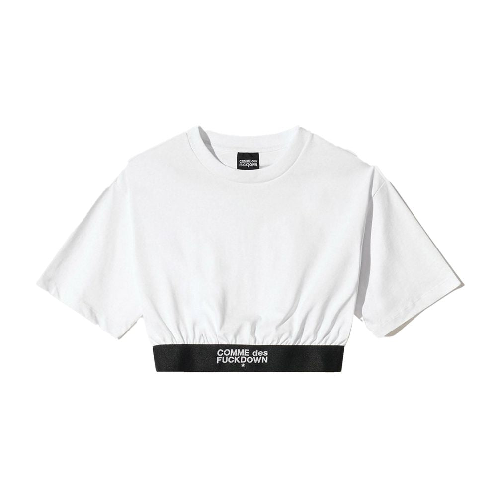 White Cotton Women T-Shirt