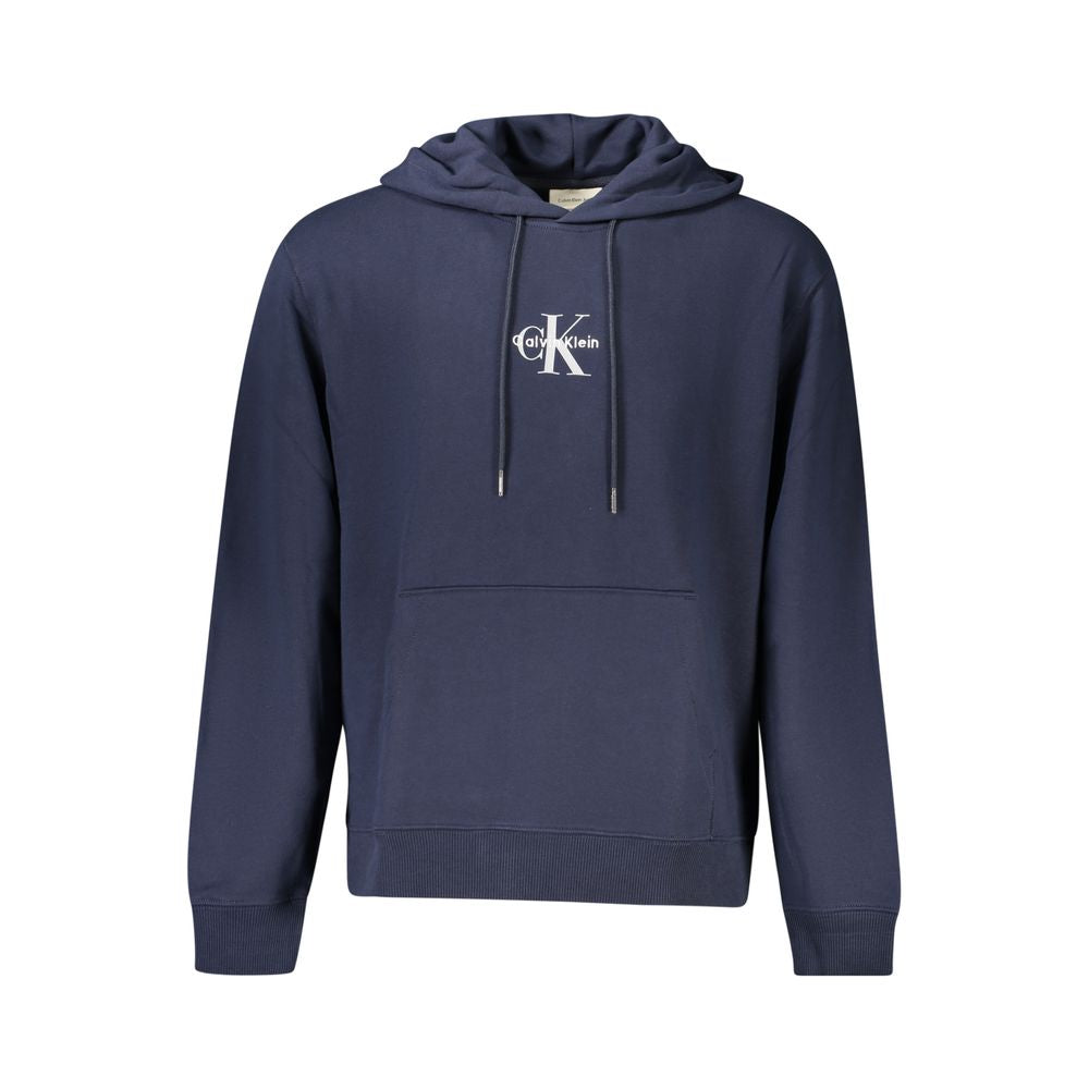Blue Cotton Men Sweater
