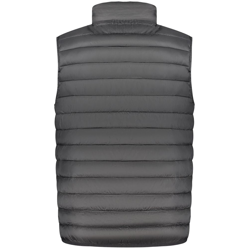 Black Polyester Men Jacket