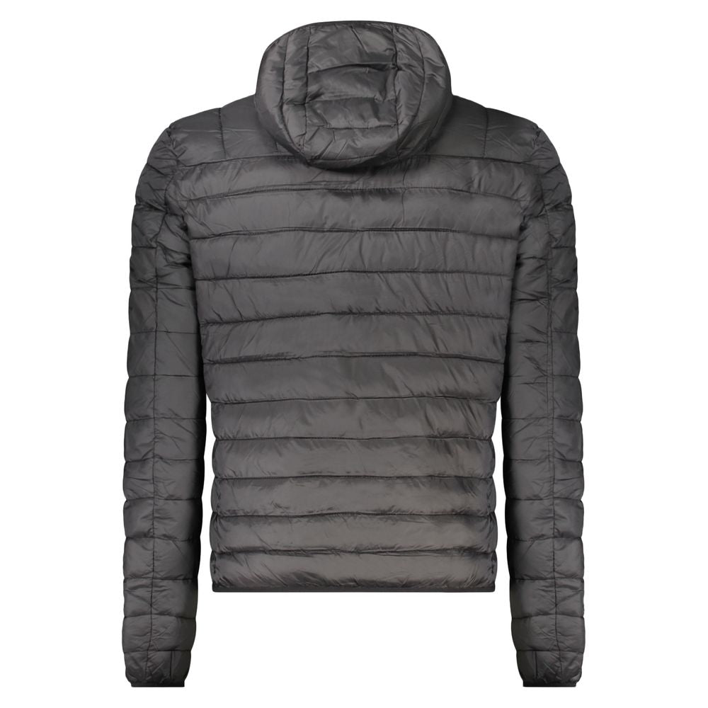 Black Polyester Men Jacket