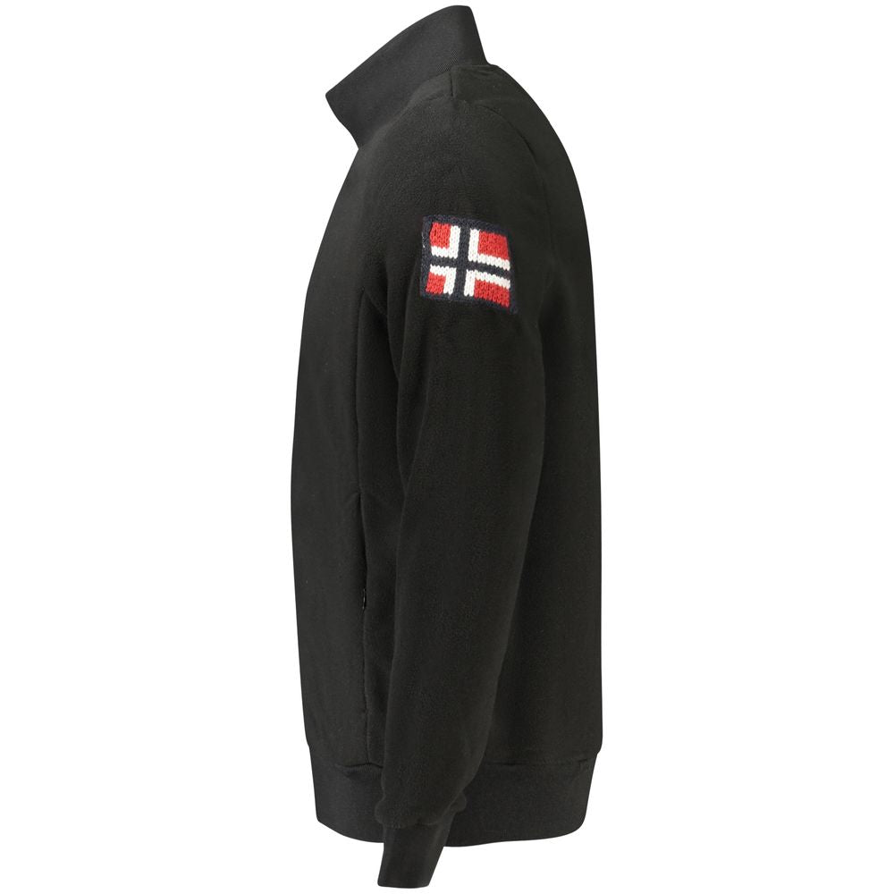 Black Polyester Men Sweater