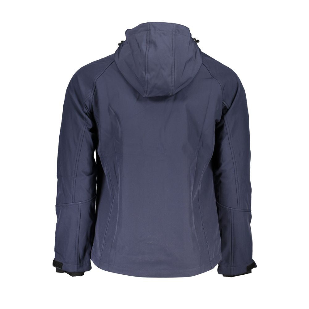 Blue Polyester Jackets & Coat