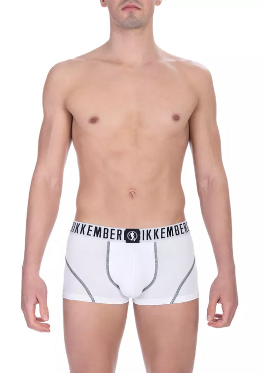 White Cotton Men's Trunk Pack