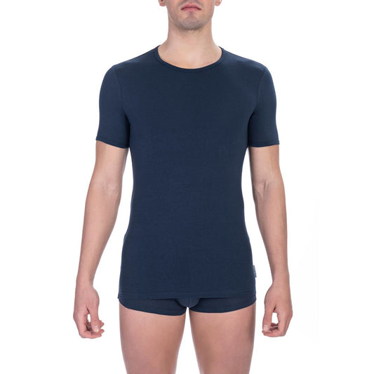Blue Cotton Men's T-Shirt Twin Pack