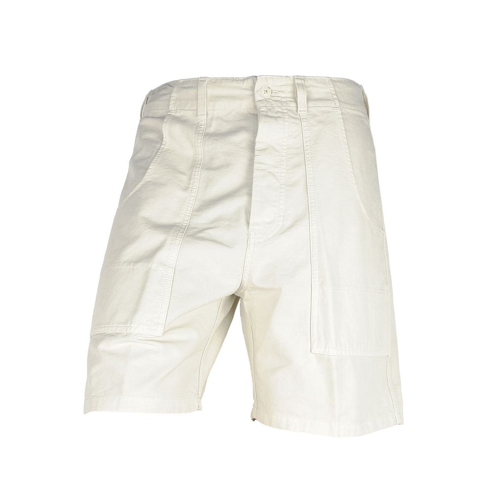 White Cotton Men Bermuda Short