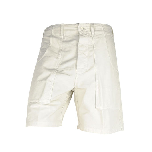 White Cotton Men Bermuda Short