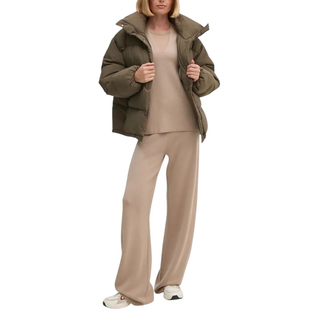 Brown Polyester Jackets & Coat