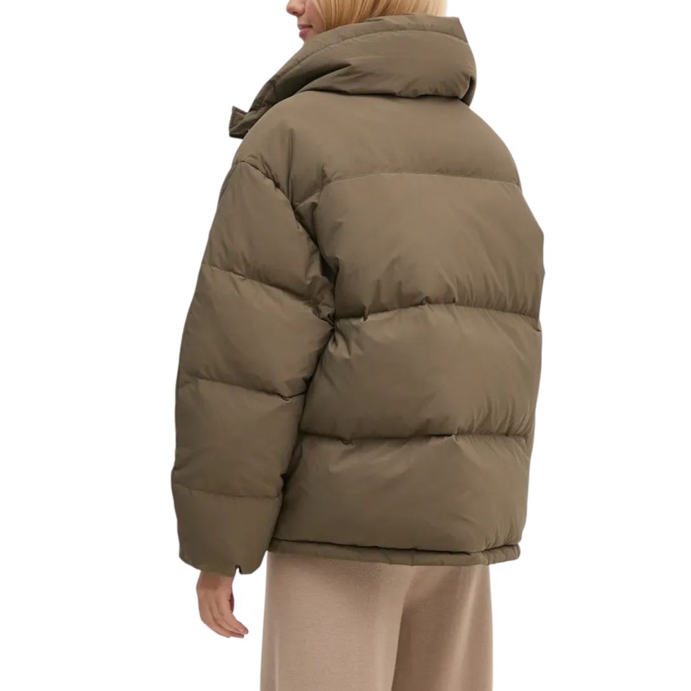 Brown Polyester Jackets & Coat