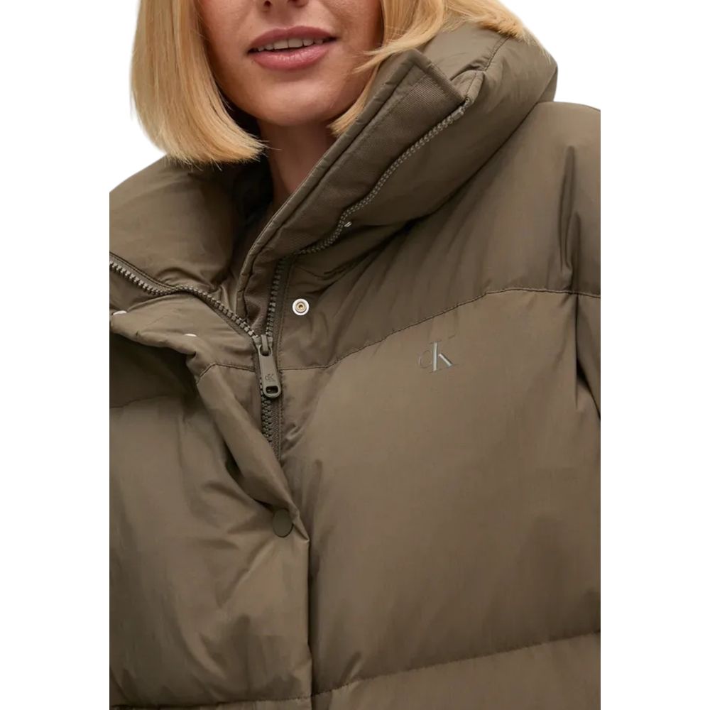 Brown Polyester Jackets & Coat