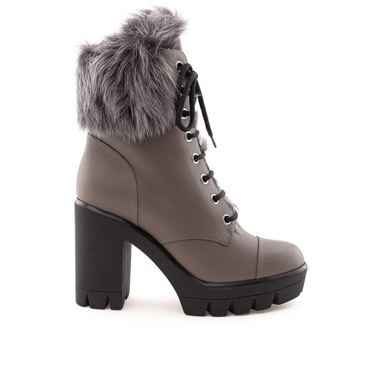 Beige Eco Leather Boot