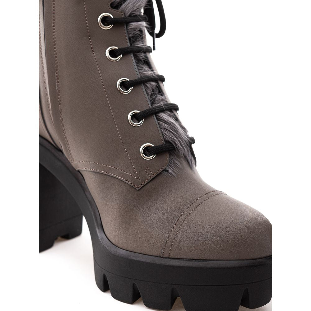 Beige Eco Leather Boot