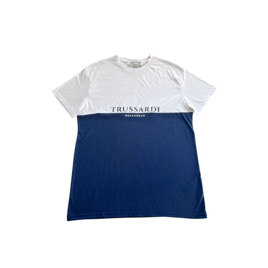 Blue Polyester Men T-Shirt