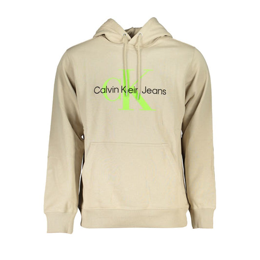 Beige Cotton Men Sweater