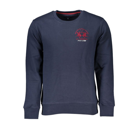 Blue Cotton Men Sweater