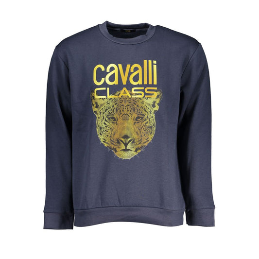 Blue Cotton Men Sweater