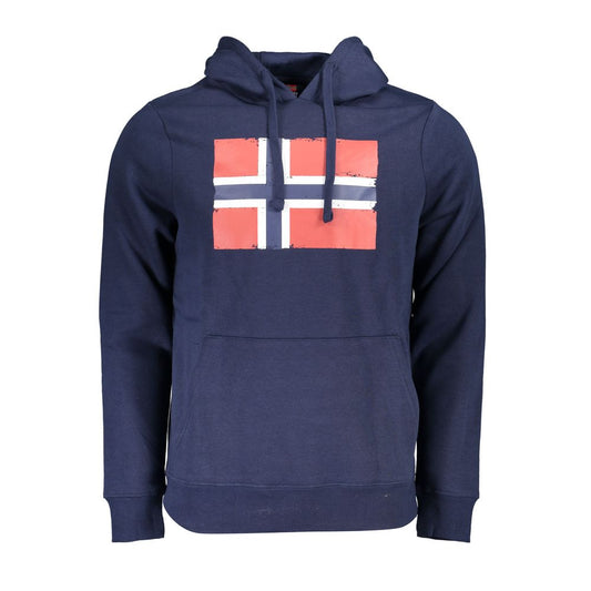 Blue Cotton Men Sweater