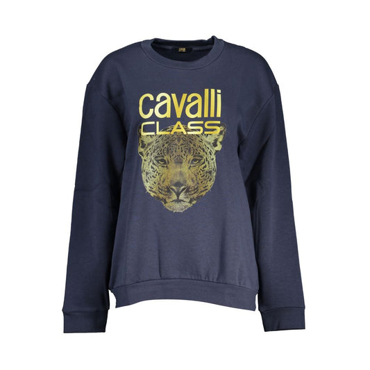 Blue Cotton Women Sweater