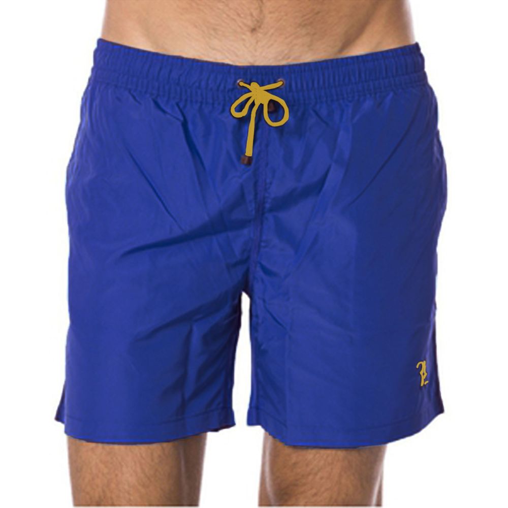 Blue Polyester Men's Swimsuit