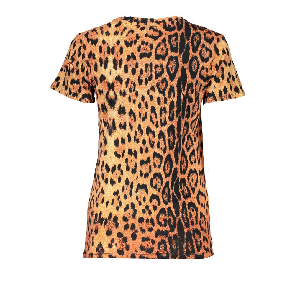 Orange Cotton Women T-Shirt