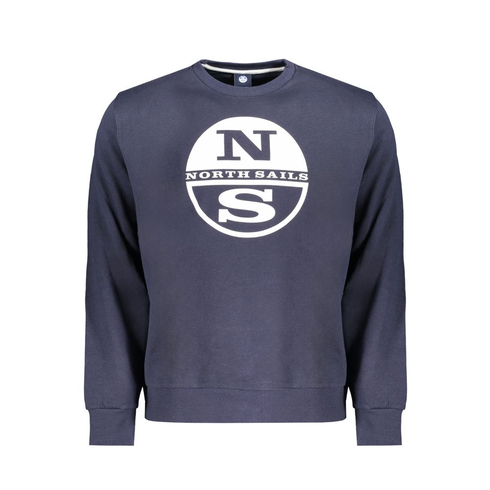 Blue Cotton Men Sweater
