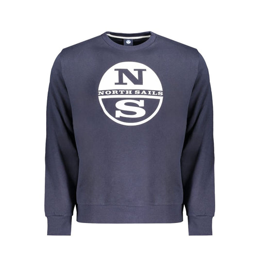 Blue Cotton Men Sweater