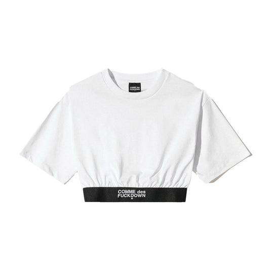 White Cotton Women T-Shirt