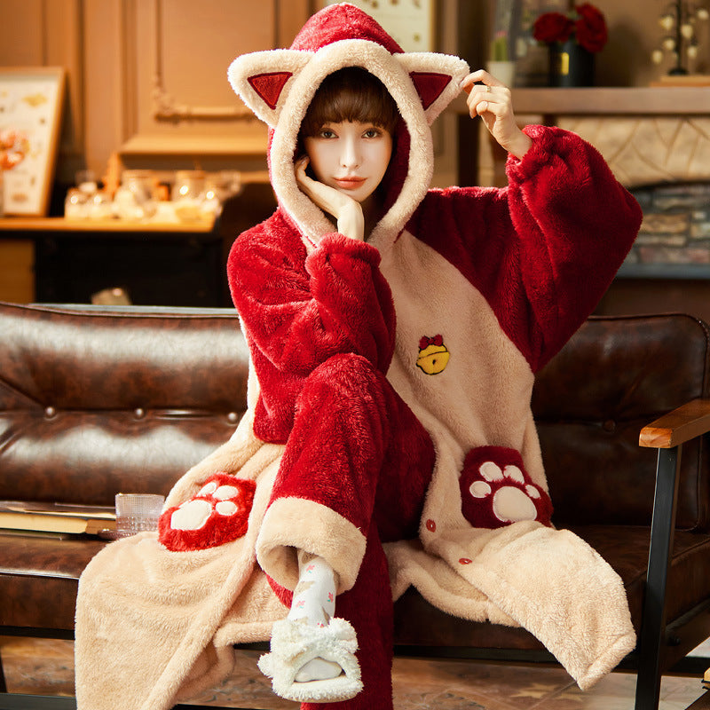 Long Cute And Sweet Korean Version Of Home Service Suit