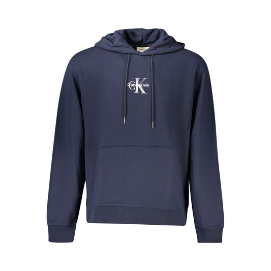 Blue Cotton Men Sweater