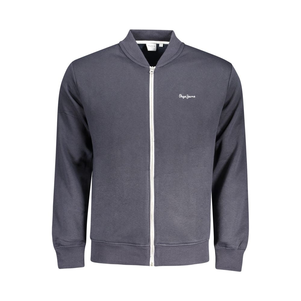 Blue Cotton Men Sweater