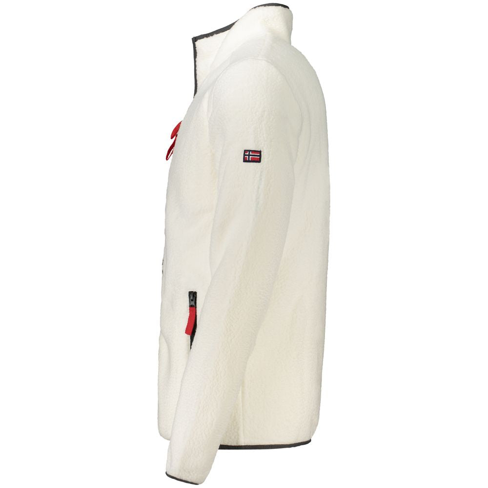 White Polyester Men Sweater