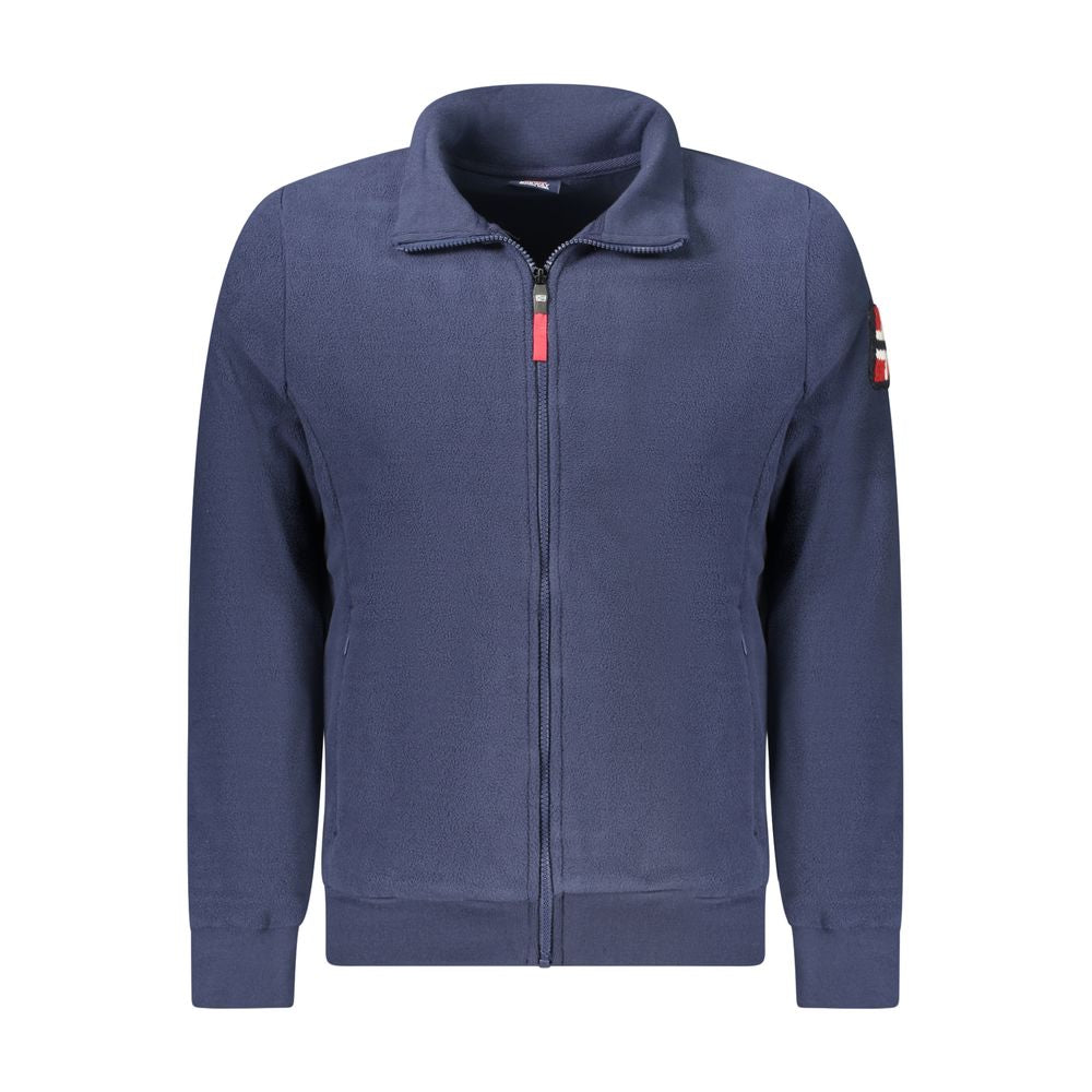 Blue Polyester Men Sweater