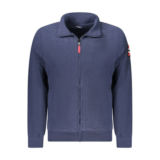 Blue Polyester Men Sweater