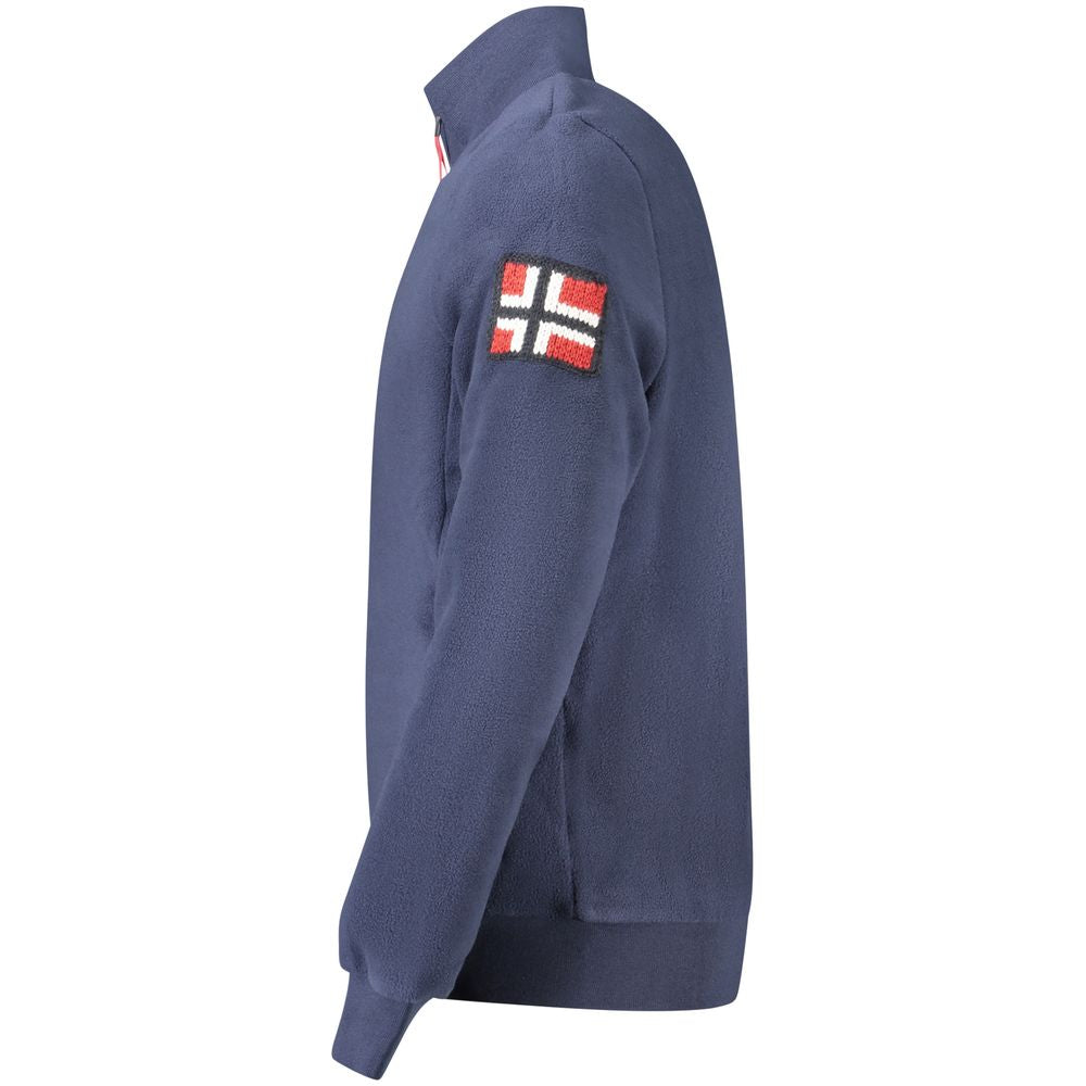 Blue Polyester Men Sweater