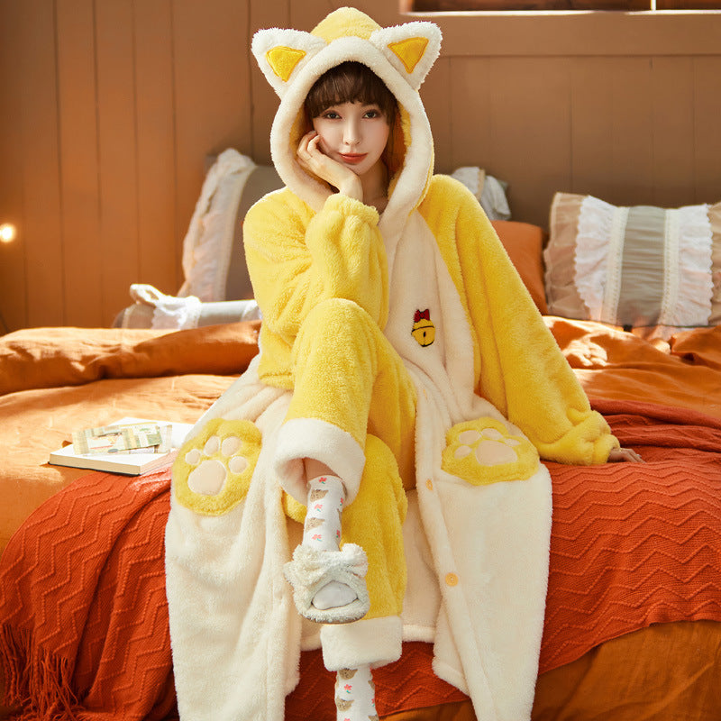 Long Cute And Sweet Korean Version Of Home Service Suit